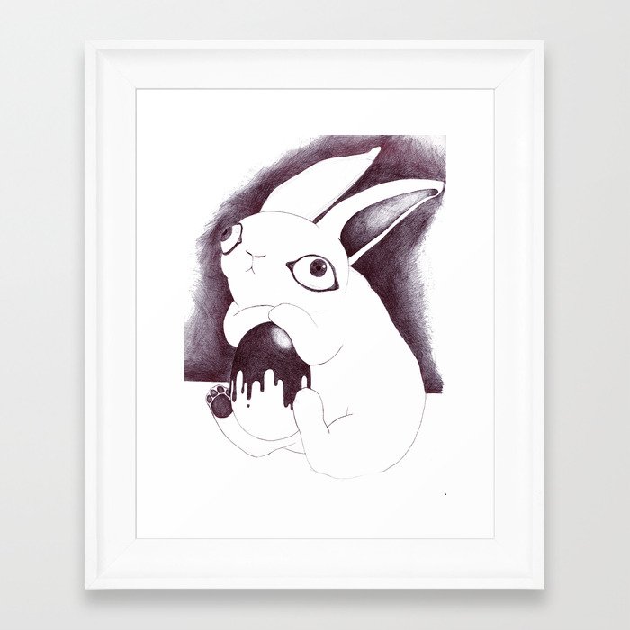 Creepster Bunny Framed Art Print