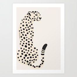 Jaguar on beije Art Print
