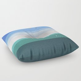  Flying over the English channel Floor Pillow