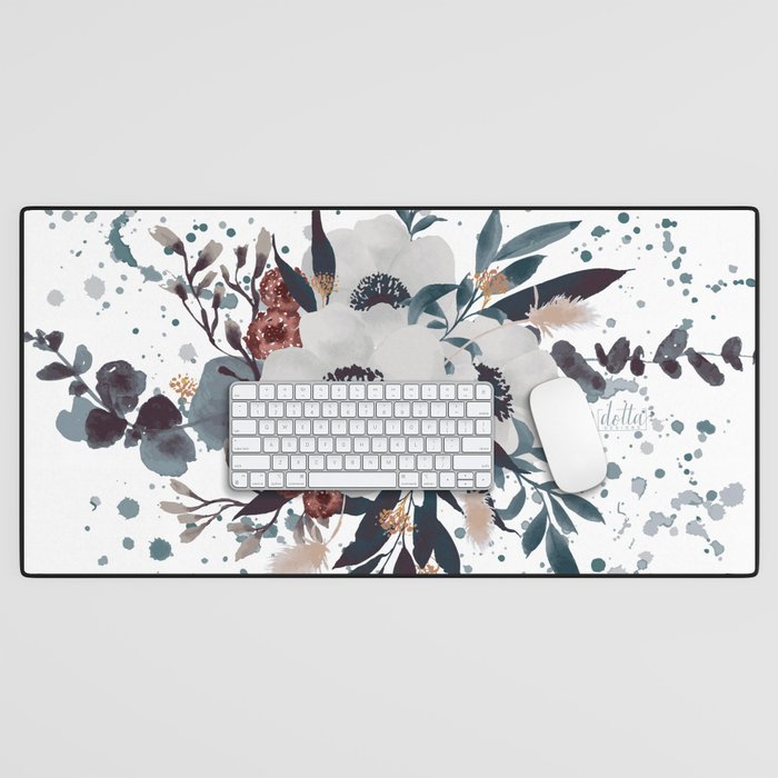 Delicate Beauty - Anemone Bouquet Desk Mat