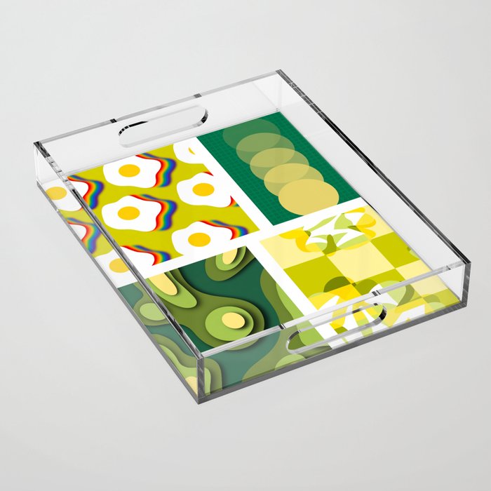Assemble patchwork composition 17 Acrylic Tray