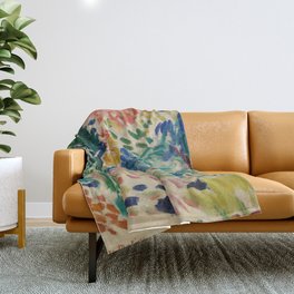 Landscape at Collioure - Henri Matisse - Exhibition Poster Throw Blanket