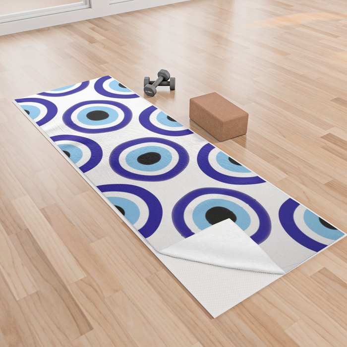 Evil Eye Pattern Yoga Towel