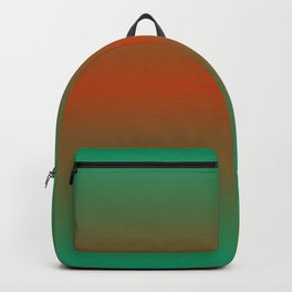 EARTH & NATURE Rust Green ombre pattern  Backpack | Green, Two, Mint, Painting, Colour, Shaded, Earth, Minimalist, Colors, Nowcolor 