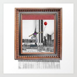 Skater With The Red Balloon Masterpiece Art Print