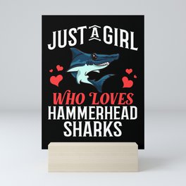Hammerhead Shark Head Tooth Funny Mini Art Print