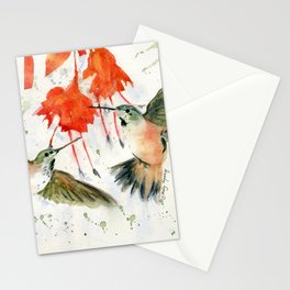Hummingbird Watercolor Stationery Card