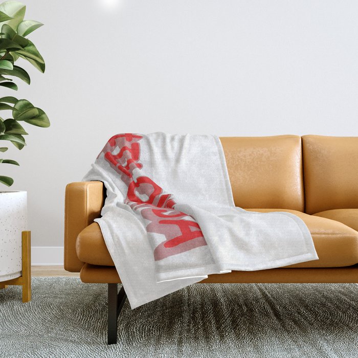 Cute Expression Design "#ILOVEUSA". Buy Now Throw Blanket
