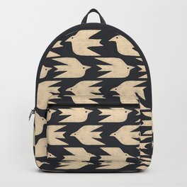 Doves In Flight Backpack | Graphicdesign, Modern, Black And White, Curated, Flying, Birds, Abstract, Peace, Boho, Animal 