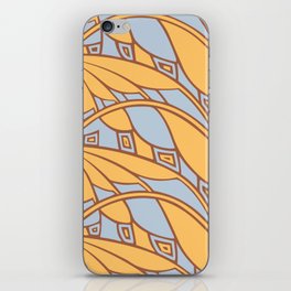 Modern art nouveau tessellations gamboge azure iPhone Skin