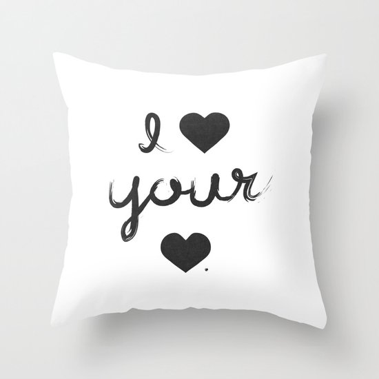 i heart your heart Throw Pillow
