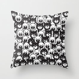 Gatos en el tejado Throw Pillow