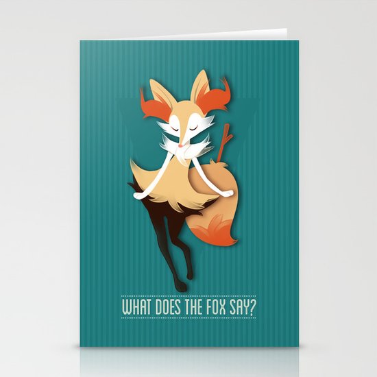 What does the fox say? Stationery Cards