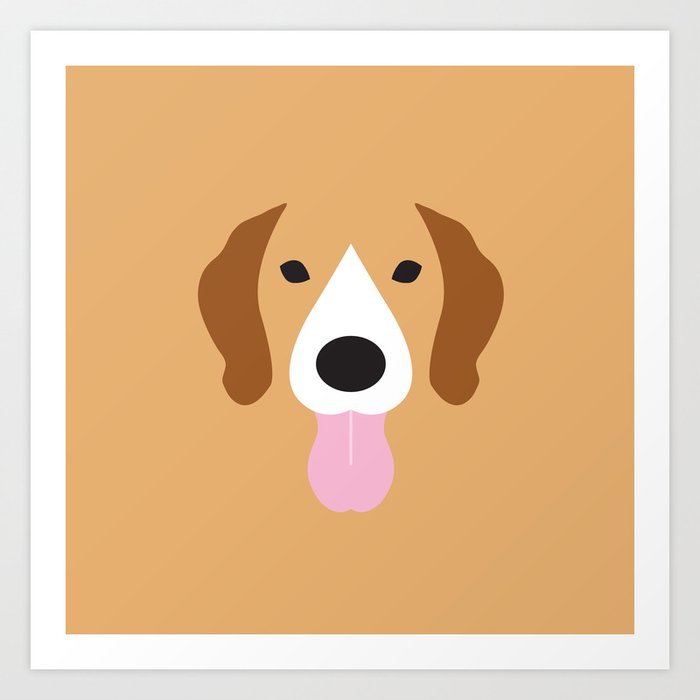 Beagle Minimalist Dog Illustration Art Print by Pier23 | Society6