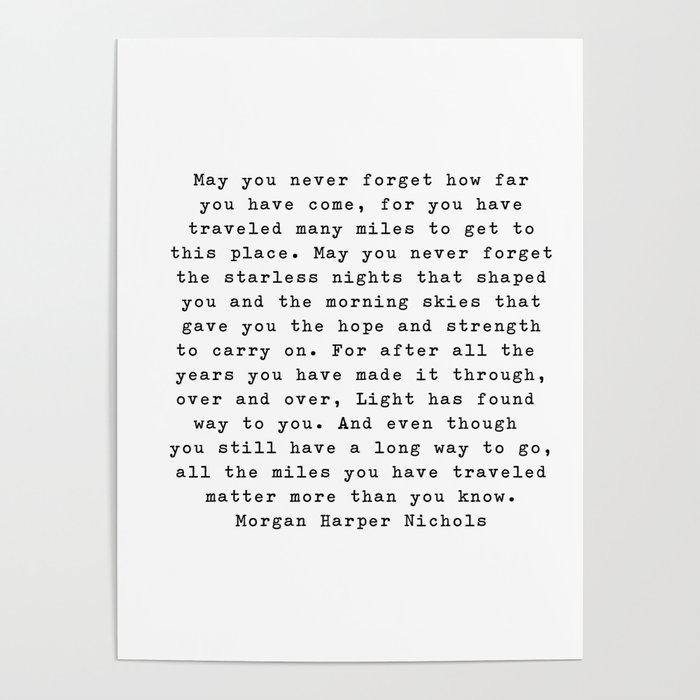 Morgan Harper Nichols | Typewriter Style Quote Poster