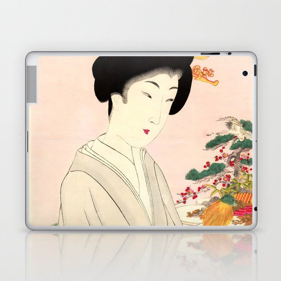 Bride and Nuptial Sake (Toyohara Chikanobu) Laptop & iPad Skin