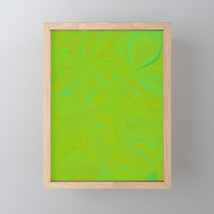 Lime Time Pinwheels Framed Mini Art Print