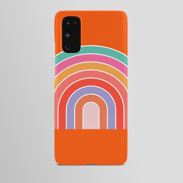 Rainbow Retro Art Orange Android Case