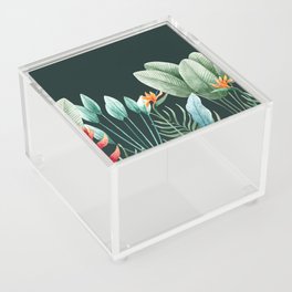 Tropical Leaves Texture Acrylic Box