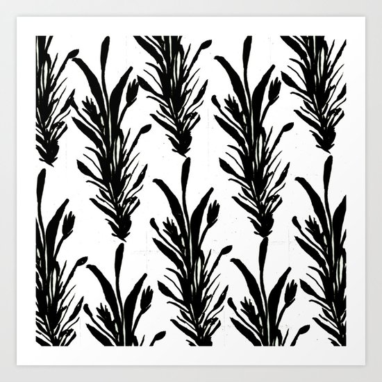 Black Leaves Art Print