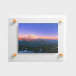 Mount Rainier at Sunset Floating Acrylic Print