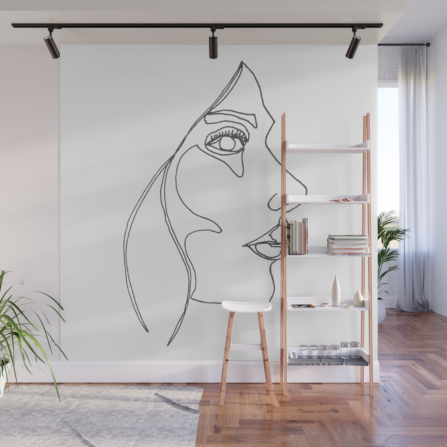 Disappointment ( One Line Draw) Wall Mural By Pavlova | Society6