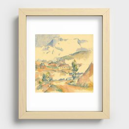 Paul Cézanne Montagne Sainte-Victoire, from near Gardanne Recessed Framed Print