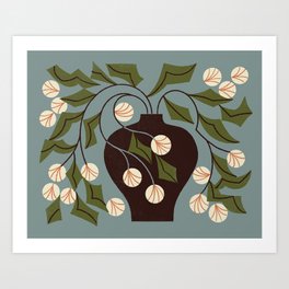 Unruly Bouquet Drawing Art Print
