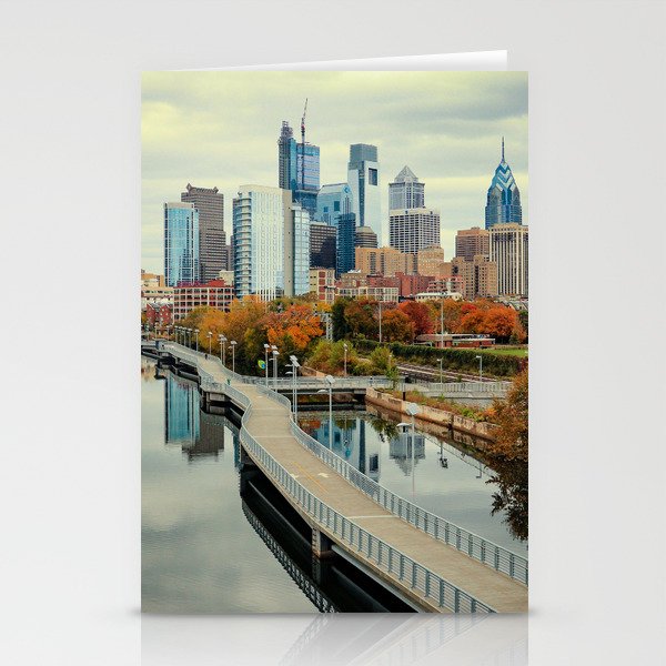 Philadelphia Fall Skyline Stationery Cards