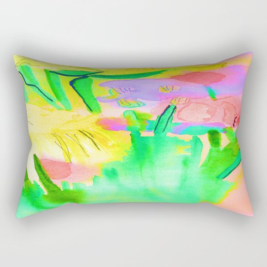 Flowers Sparkle Rectangular Pillow