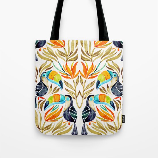 Tropical Toucans – Sepia Palette Tote Bag