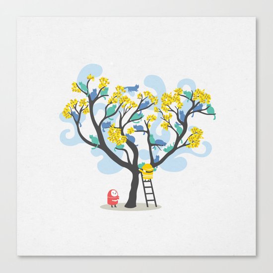 Crazy cat lady needs help Canvas Print