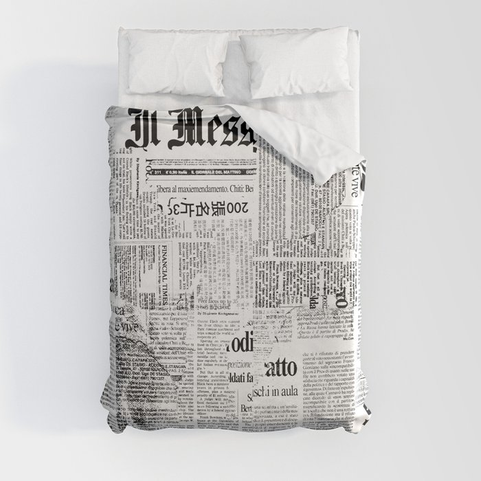 Black And White Collage Of Grunge Newspaper Fragments
