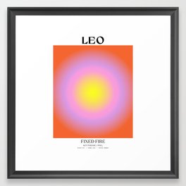 Leo Gradient Print Framed Art Print