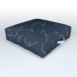 pisces blue Outdoor Floor Cushion