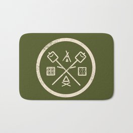S'mores Society Bath Mat | Cool, Icon, Scout, Digital, Illustration, Badge, Camp, Graphicdesign, Outdoors, Smores 