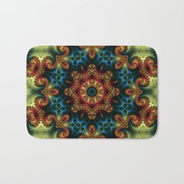 FRACTAL ROYALLY LITTLE PATTERN KALEIDOSCOPE Bath Mat | Abstract, Creative, Digital, Design, Graphicdesign, Swirl, Psychedelic, Harmony, Modern, Energy 