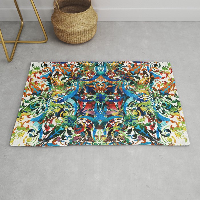 Bold Pattern Art Color Fusion Design 8 By Sharon Mings Rug Bold Pattern Art Color Fusion Design 8 By Sharon Mings Rug
