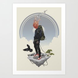 Bass surfer Art Print