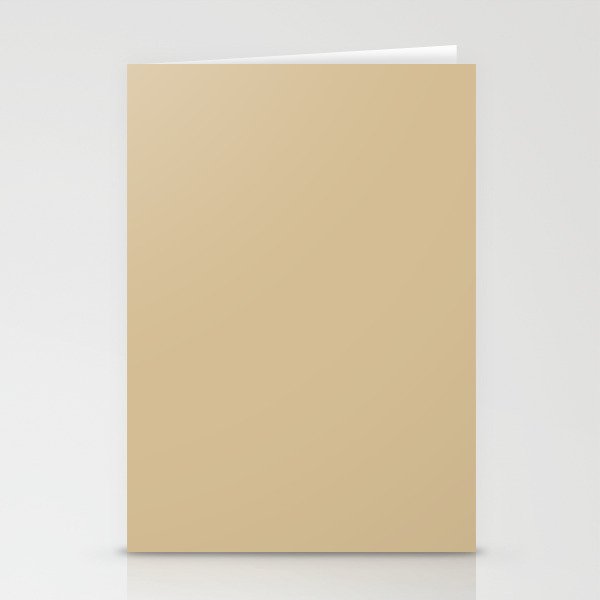 Medium Tan Brown Solid Color Pairs PPG Crepe PPG1094-4 - All One Single Shade Hue Colour Stationery Cards