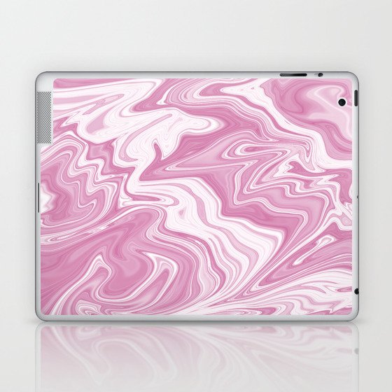 Pink & White Liquid Marble Laptop & iPad Skin
