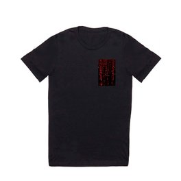 Red matrix code - binary digital T Shirt