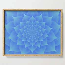 Blue Infinity Flower Serving Tray