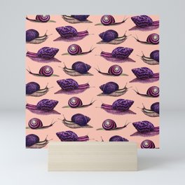 Snails x Infinity (Purple Neon) Mini Art Print