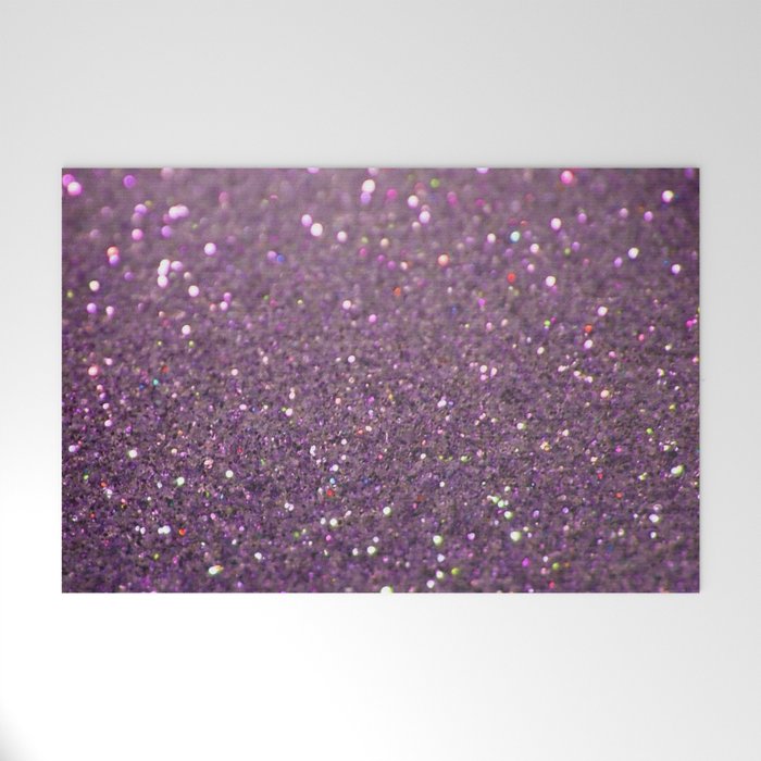 Purple Iridescent Glitter Welcome Mat