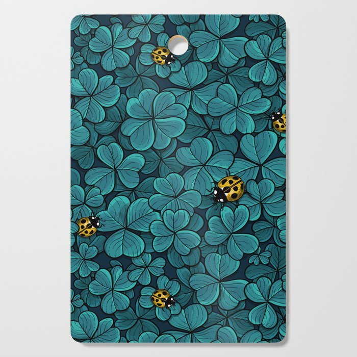 Find the lucky clover in blue 2 Cutting Board