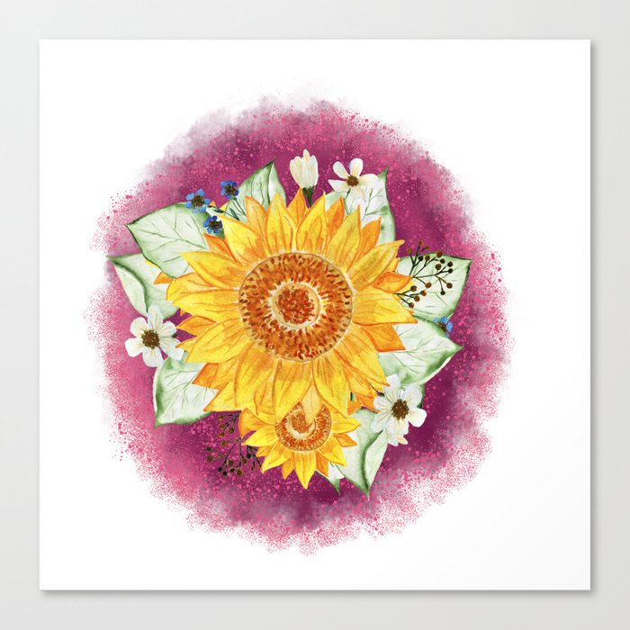 Sunflowers, Backgrounds, clipart, flower Canvas Print