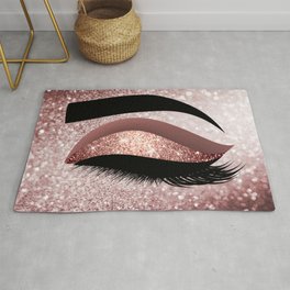 Rose gold Lashes Eye Rug | Makeupartist, Cosmetic, Mascara, Digital, Beauty, Sparkle, Makeup, Gold, Graphicdesign, Rose 