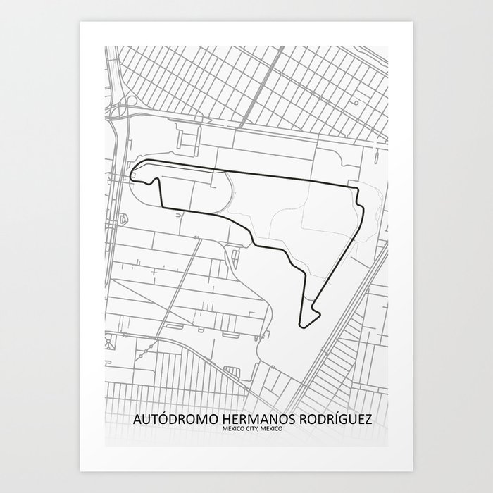 Mexican Grand Prix, Autodromo Hermanos Rodríguez, Mexico City Art Print