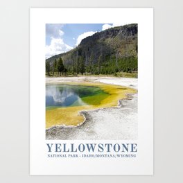 Yellowstone Print, Yellowstone Travel Print Art Print